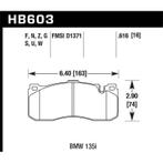 Hawk BMW 135i DTC-70 Race Front Brake Pads - HB603U.616, Auto-onderdelen, Remmen en Aandrijving, Ophalen of Verzenden, Nieuw