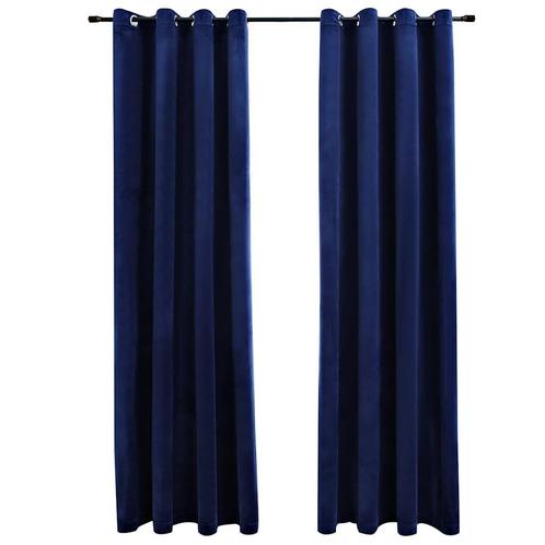 Donkerblauwe Gordijnen v.d. - Retourdeal - Topkwaliteit -..., Huis en Inrichting, Stoffering | Gordijnen en Lamellen, Blauw, Nieuw