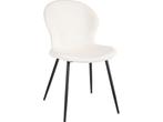 Mica Decorations Max Eetkamerstoel - Velvet - Off White, Huis en Inrichting, Stoelen, Verzenden, Nieuw