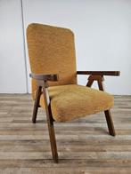 Fauteuil - Ligstoel van hout en stof - Hout, Textiel, Antiek en Kunst