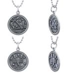 Echt zilveren ronde sterrenbeeld kettinghanger, Sieraden, Tassen en Uiterlijk, Kettinghangers, Verzenden, Nieuw, Zilver