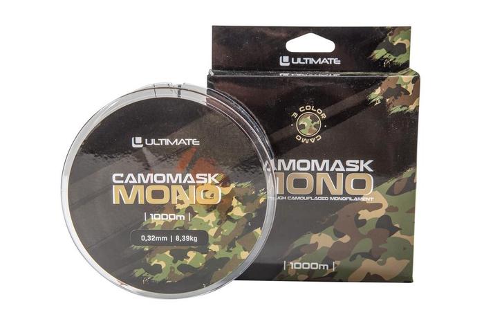 Ultimate Camomask Mono Karperlijn 0.28mm/6.61kg (1000m), Watersport en Boten, Hengelsport | Algemeen, Overige typen, Nieuw, Verzenden