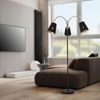 lux.pro Staande lamp Wycombe vloerlamp 154 cm 3xE14 zwart en, Huis en Inrichting, Lampen | Vloerlampen, Verzenden, Nieuw