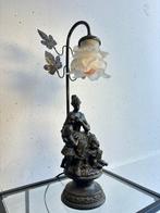 Tafellamp met beeldje - Figuratieve Tafellamp in, Antiek en Kunst, Curiosa en Brocante