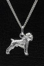 Zilveren Affenpinscher ketting hanger - groot, Verzenden, Nieuw