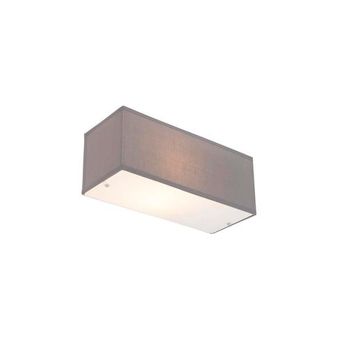 Moderne wandlamp rechthoekig grijs - Drum, Huis en Inrichting, Lampen | Wandlampen, Nieuw, Overige materialen
