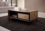 Salontafel Eiken Antraciet opberglade 101,7x62x43,2 cm, Huis en Inrichting, Tafels | Salontafels, 50 tot 100 cm, Minder dan 50 cm