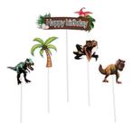 Taarttopper Dinos Happy Birthday 5st.**, Hobby en Vrije tijd, Taarten en Cupcakes maken, Verzenden, Nieuw