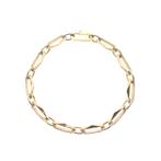 Gouden closed for ever schakel armband | 21 cm, Sieraden, Tassen en Uiterlijk, Armbanden, Ophalen of Verzenden, Gebruikt, Overige kleuren