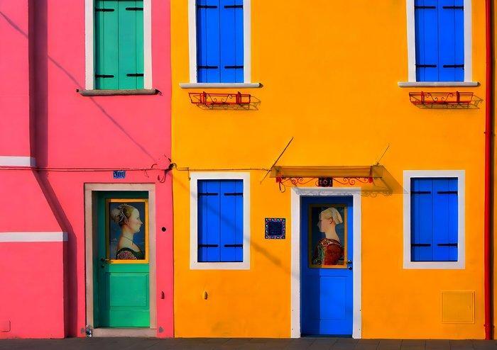 Enrico Camporese - Burano Facades, Antiek en Kunst, Kunst | Designobjecten