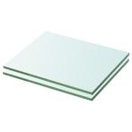 vidaXL Schappen 2 st 20x20 cm glas transparant, Huis en Inrichting, Woonaccessoires | Wandplanken en Boekenplanken, Verzenden