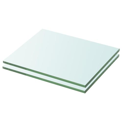 vidaXL Schappen 2 st 20x20 cm glas transparant, Huis en Inrichting, Woonaccessoires | Wandplanken en Boekenplanken, Nieuw, Verzenden