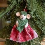 Hanger Vilt Figuurtje - Oma Muis Rood - Sjaal&Muts Groen - 1, Ophalen of Verzenden, Nieuw
