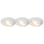 Set van 3 inbouwspots wit incl. LED IP44 - Relax LED, Tuin en Terras, Nieuw, Kunststof