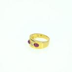 Ring - 18 karaat Geel goud Robijn - Diamant, Sieraden, Tassen en Uiterlijk, Ringen, Nieuw