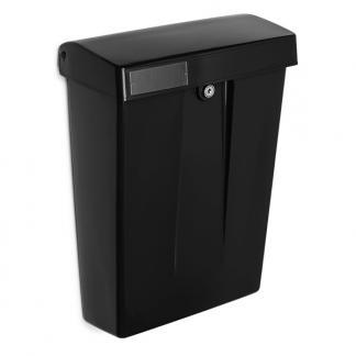 Brievenbus met slot | Intersteel (Kunststof, Mat zwart), Tuin en Terras, Brievenbussen, Nieuw, Verzenden