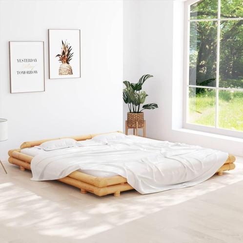 vidaXL Bedframe bamboe 200x200 cm, Huis en Inrichting, Slaapkamer | Bedden, Overige maten, 200 cm, Bruin, Tweepersoons, Nieuw