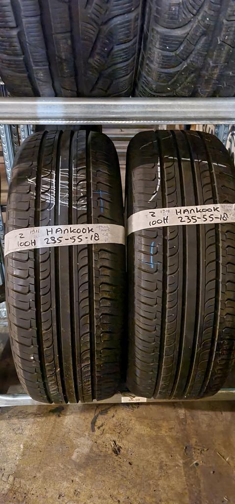 2x 235-55-18 Hankook Zomer 5.8mm €50 Per Band 235 55 18, Auto-onderdelen, Banden en Velgen, 18 inch, Zomerbanden, 235 mm, Personenwagen