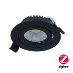 LED Slimme Dimbare inbouw spot 5W | Ø70mm | Zwart | RGB+CCT, Huis en Inrichting, Lampen | Plafondlampen, Ophalen of Verzenden