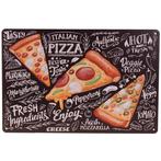 Metalen Plaatje - Pizza Slices & Teksten - 20x30cm NIEUW, Ophalen of Verzenden, Nieuw
