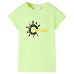 vidaXL Kindershirt 116 neongeel, Verzenden, Nieuw