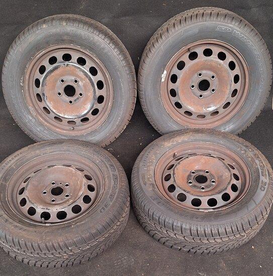 Winterset velgenset winter set Volkswagen 16 Inch Dunlop, Auto-onderdelen, Overige Auto-onderdelen, Gebruikt, Verzenden