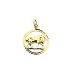 18 Krt. Gouden sterrenbeeld hanger; Stier (stier hanger), Ophalen of Verzenden, Gebruikt, Goud, Overige merken