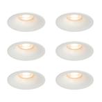 Set van 6 inbouwspots wit GU10 50mm - Gijs, Huis en Inrichting, Nieuw, Metaal of Aluminium, Modern