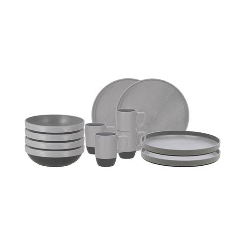 Travellife Vita serviesset grey 12-delig (Serviesgoed), Caravans en Kamperen, Kampeeraccessoires, Nieuw, Ophalen of Verzenden