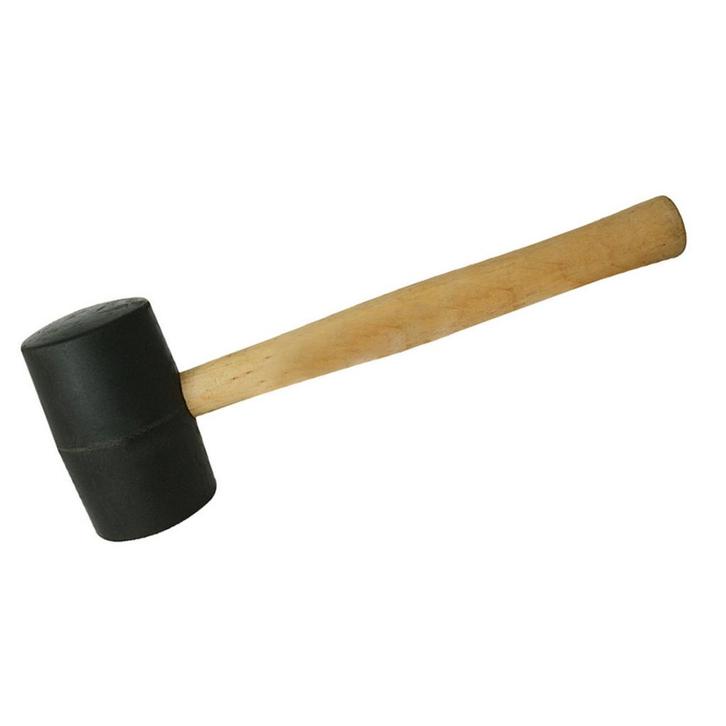 Silverline Zwarte rubberen hamer - massief rubber - hardh..., Doe-het-zelf en Verbouw, Gereedschap | Handgereedschap, Nieuw, Ophalen of Verzenden