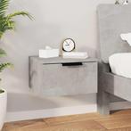 vidaXL Nachtkastje wandgemonteerd 34x30x20 cm betongrijs, Huis en Inrichting, Slaapkamer | Nachtkastjes, Minder dan 45 cm, Verzenden