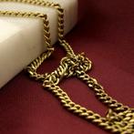 Gouden gourmetschakel ketting; 53 cm | Heren (heren ketting), Sieraden, Tassen en Uiterlijk, Kettingen, Ophalen of Verzenden, Gebruikt