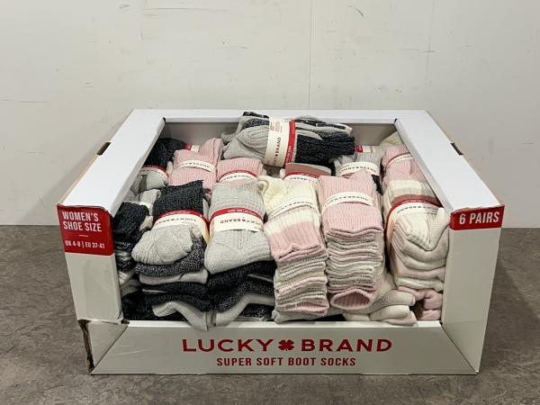 Veiling - Lucky Brand damessokken 6-pack maat 37-41 (display, Kleding | Dames, Sokken en Kousen