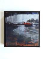 Eduard Warkentin - Rain in KL 02 – Cityscape Painting, Antiek en Kunst, Kunst | Schilderijen | Modern