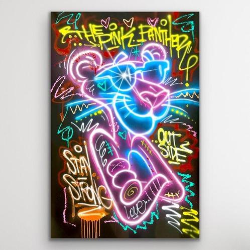 Outside313 - Pink Panther - stay strong - neon black edition, Antiek en Kunst, Kunst | Schilderijen | Modern