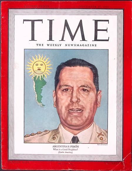 Cover Time Magazine1944 met Juan Domingo Perón (lijst optie, Verzamelen, Militaria | Tweede Wereldoorlog, Foto of Poster, Verzenden