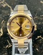 Rolex Datejust 41 - Gold/Steel - 126333  - Champagne Dial, Sieraden, Tassen en Uiterlijk, Horloges | Heren, Goud, Zo goed als nieuw