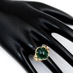 Ring - 14 karaat Geel goud - 8.75ct. tw. Smaragd - Diamant, Sieraden, Tassen en Uiterlijk, Ringen, Nieuw
