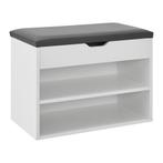 Schoenenkast / schoenenrek 2 vakken - 60 x 30 x 44 cm - Wit, Verzenden, Nieuw