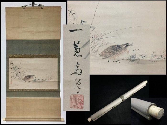 Quail / Japanese Vintage Hanging Scroll KAKEJIKU / Paper /, Antiek en Kunst, Antiek | Overige Antiek