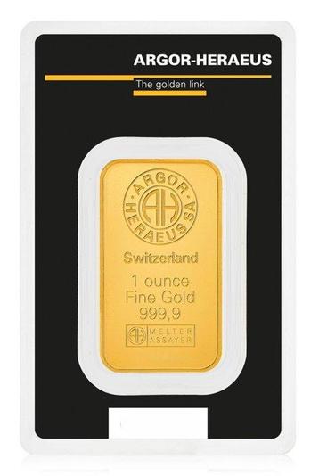 1 Troy Ounce - Goud .999 - Argor-Heraeus Kinebar - Verzegeld beschikbaar voor biedingen