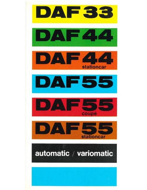 1969 DAF PROGRAMMA VARIOMATIC BROCHURE NEDERLANDS, Boeken, Auto's | Folders en Tijdschriften