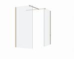 Douchewand 2 zijwanden Silvo Helder glas Mat Goud, Verzenden, Nieuw