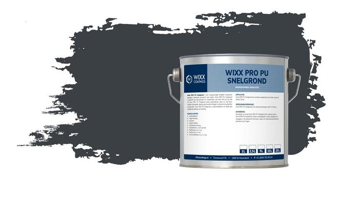 Wixx PRO PU Snelgrond RAL 7016 | Antracietgrijs 20L, Doe-het-zelf en Verbouw, Verf, Beits en Lak, Verf, Grijs, Nieuw, 15 tot 20 liter