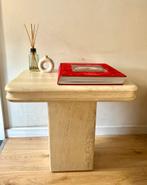 Luxe Travertin bijzettafel (ook als set), Antiek en Kunst, Ophalen of Verzenden