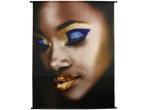 Wall Hanging Lady Make-Up Velvet Gold 140x170cm - HD Collect, Nieuw, Verzenden