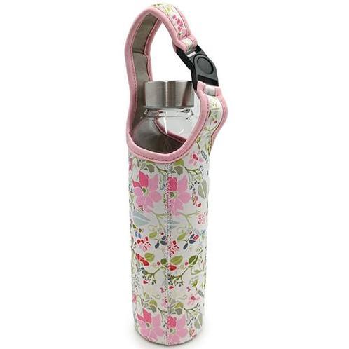 Drinkfles Glas - Pink Botanical - Julie Dodsworth - met Hand, Sport en Fitness, Overige Sport en Fitness, Nieuw, Ophalen of Verzenden