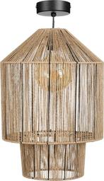 Mica Decorations Elsa Hanglamp - H49 x Ø35 cm - Jute -, Huis en Inrichting, Lampen | Hanglampen, Verzenden, Nieuw