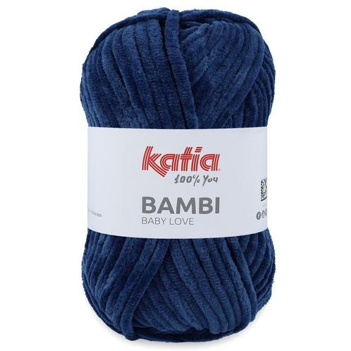 Katia Bambi - 319 donkerblauw - Chenille Garen, Hobby en Vrije tijd, Breien en Haken, Ophalen of Verzenden