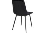 House Nordic Middelfart Eetkamerstoel Velvet Zwart - Set van, Verzenden, Nieuw